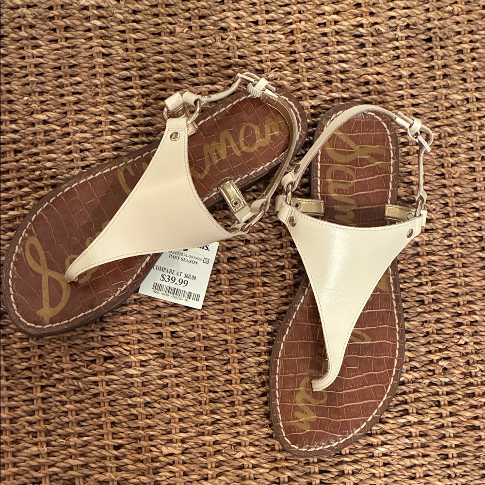 Sam Edelman Tan and Cream Sandals